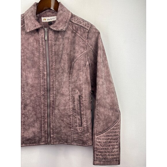 Women’s Montana Co. Large Suede Mauve Biker Jacket - Picture 2 of 7